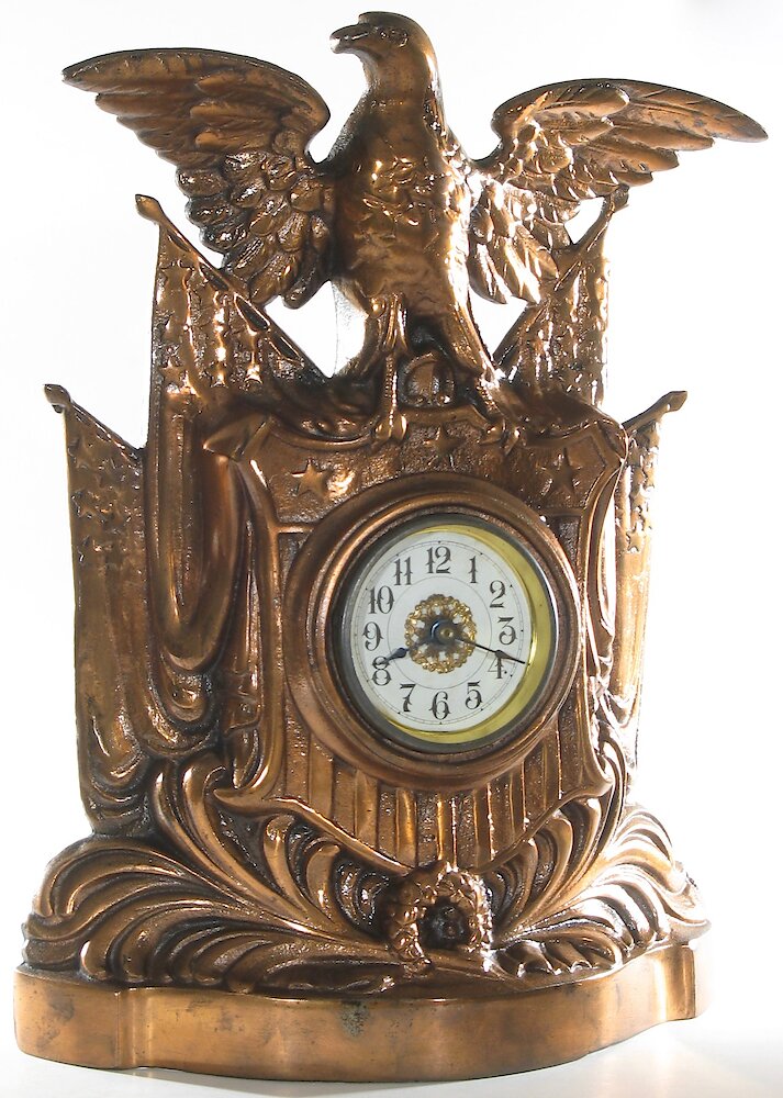 American Eagle And Shield Cast Front. American Eagle And Shield Cast Front Clock Example Photo