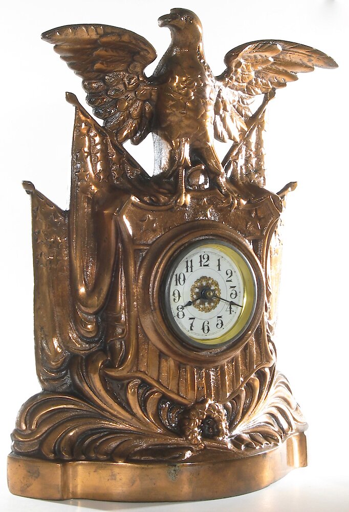 American Eagle And Shield Cast Front. American Eagle And Shield Cast Front Clock Example Photo