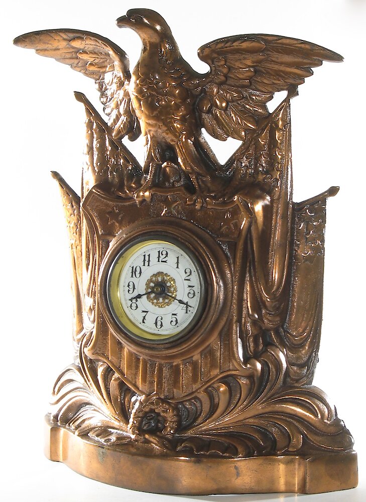 American Eagle And Shield Cast Front. American Eagle And Shield Cast Front Clock Example Photo