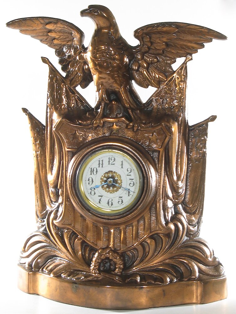 American Eagle And Shield Cast Front. American Eagle And Shield Cast Front Clock Example Photo