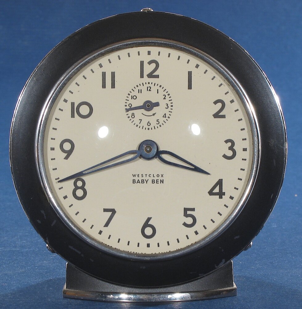 Westclox Baby Ben Style 6 Black Plain. Westclox Baby Ben Style 6 Black Plain Clock Example Photo