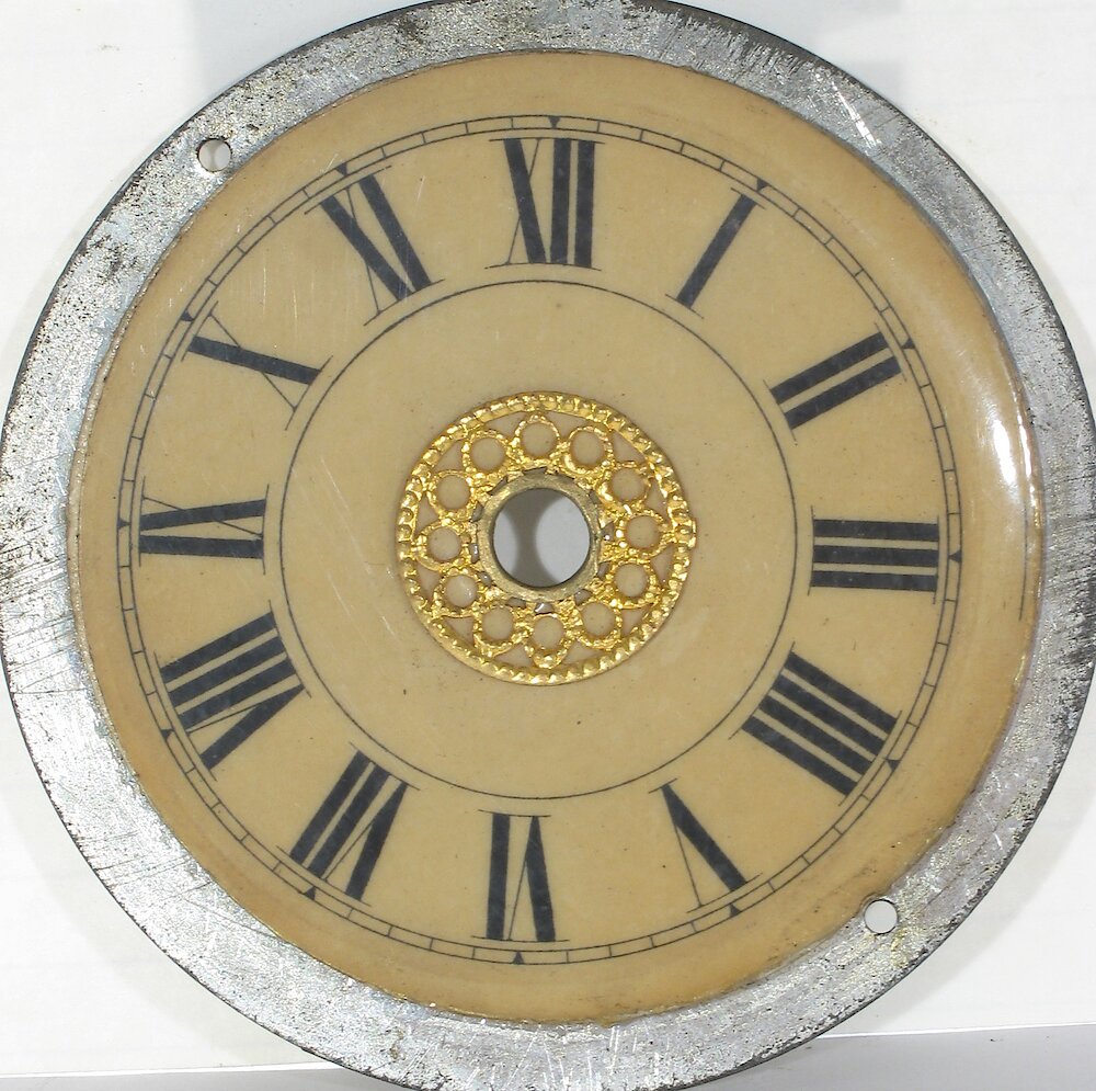 Westclox F W Gold Decorations Ivorine Dial. Westclox F W Gold Decorations Ivorine Dial Clock Example Photo