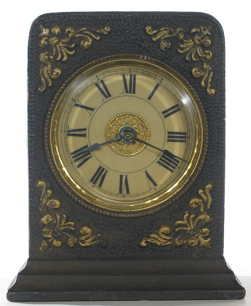 Westclox F W Gold Decorations Ivorine Dial. Westclox F W Gold Decorations Ivorine Dial Clock Example Photo