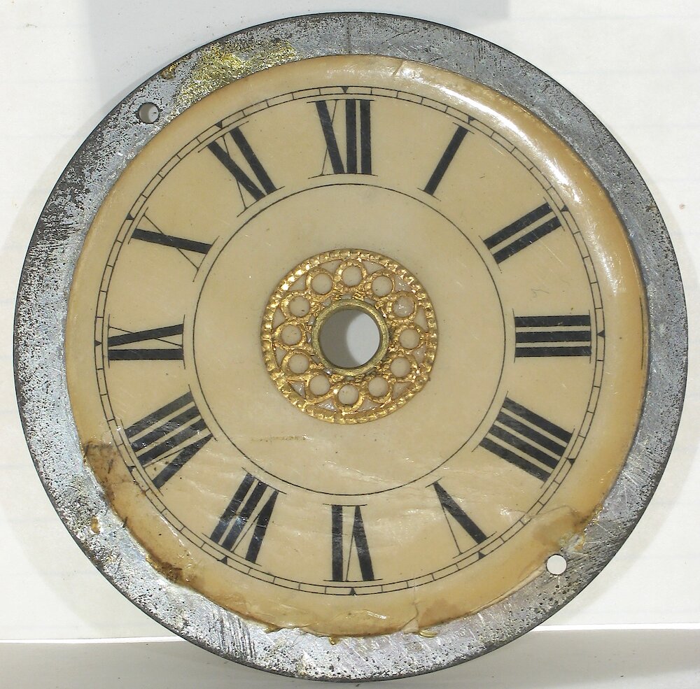 Westclox F W Gold Decorations Ivorine Dial. Westclox F W Gold Decorations Ivorine Dial Clock Example Photo