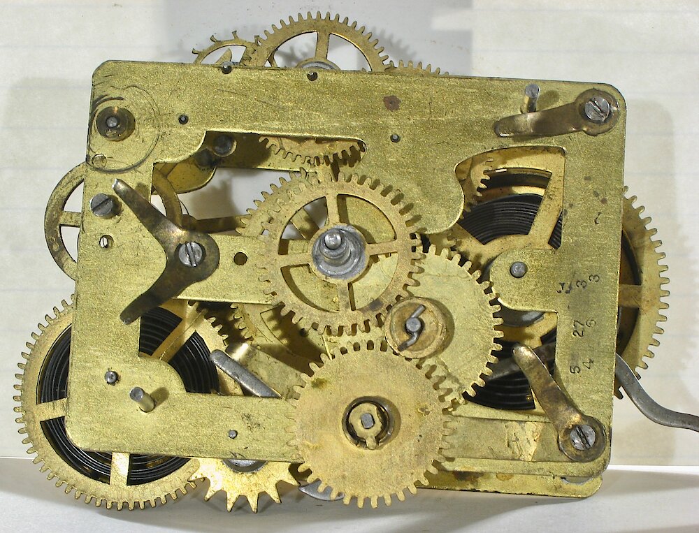 Westclox F W Gold Decorations Ivorine Dial. Westclox F W Gold Decorations Ivorine Dial Clock Example Photo