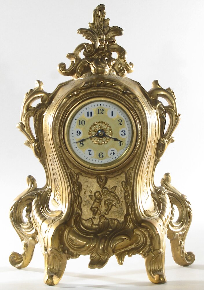 Golden Novelty Large Vendome 3 Inch Dial. Golden Novelty Large Vendome 3 Inch Dial Clock Example Photo