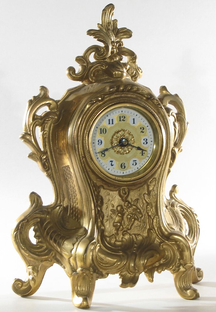 Golden Novelty Large Vendome 3 Inch Dial. Golden Novelty Large Vendome 3 Inch Dial Clock Example Photo