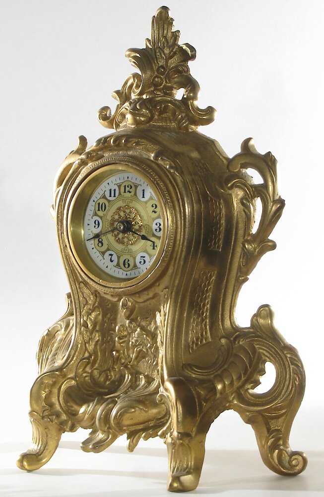 Golden Novelty Large Vendome 3 Inch Dial. Golden Novelty Large Vendome 3 Inch Dial Clock Example Photo