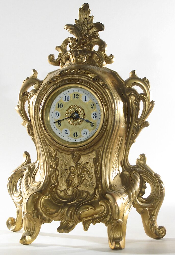 Golden Novelty Large Vendome 3 Inch Dial. Golden Novelty Large Vendome 3 Inch Dial Clock Example Photo