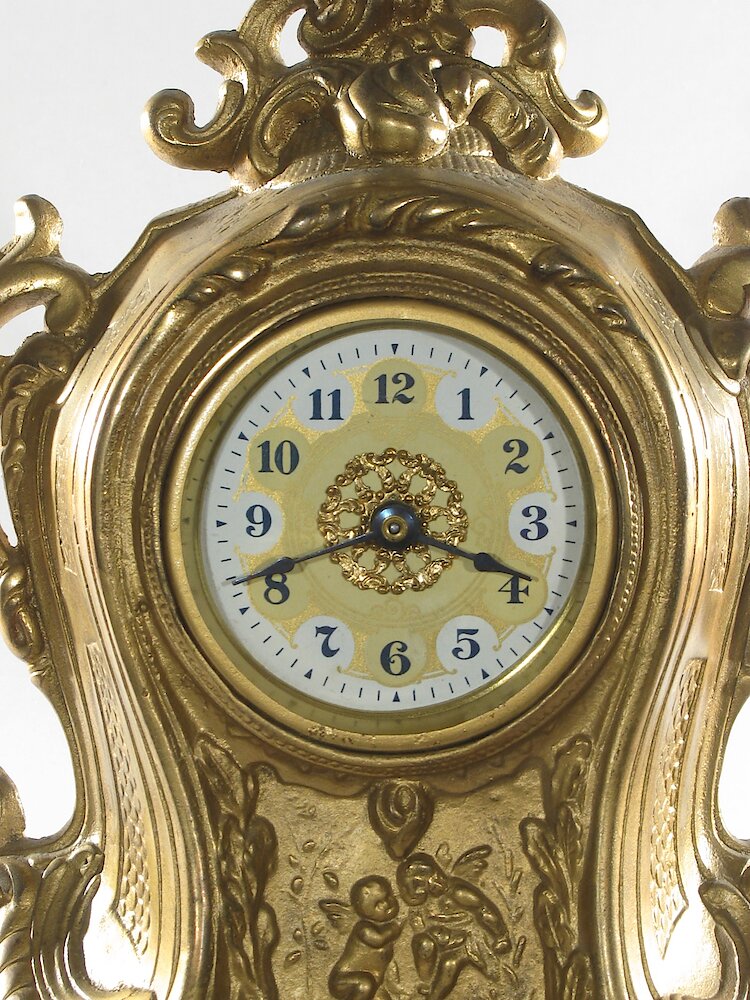 Golden Novelty Large Vendome 3 Inch Dial. Golden Novelty Large Vendome 3 Inch Dial Clock Example Photo