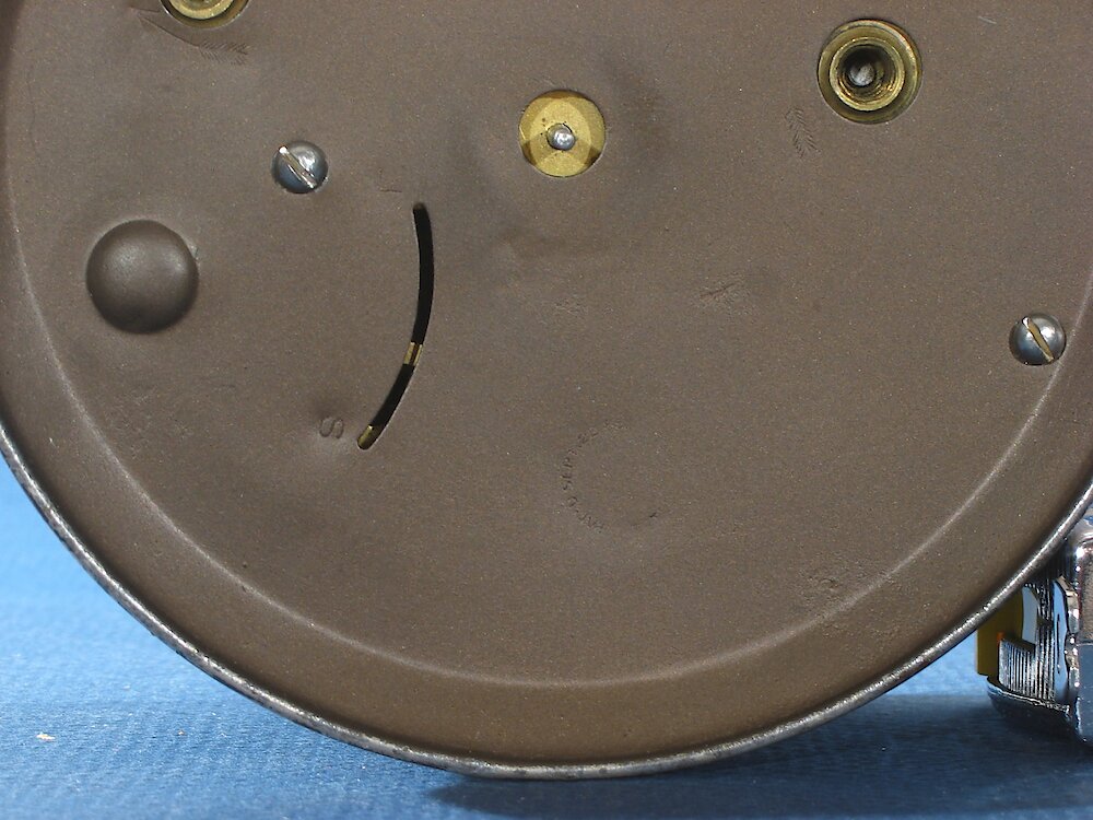 Westclox 4 Inch Fitup Alarm Movement. 1885 patent circle