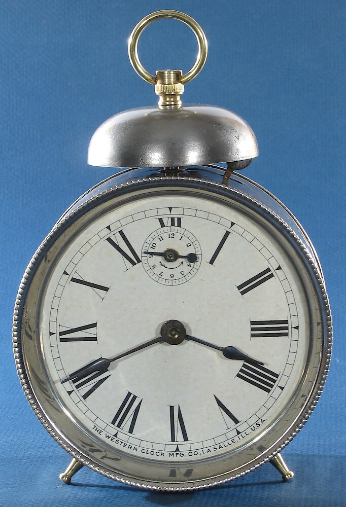 Westclox America Style 1 Nickel. Westclox America Style 1 Nickel Clock Example Photo