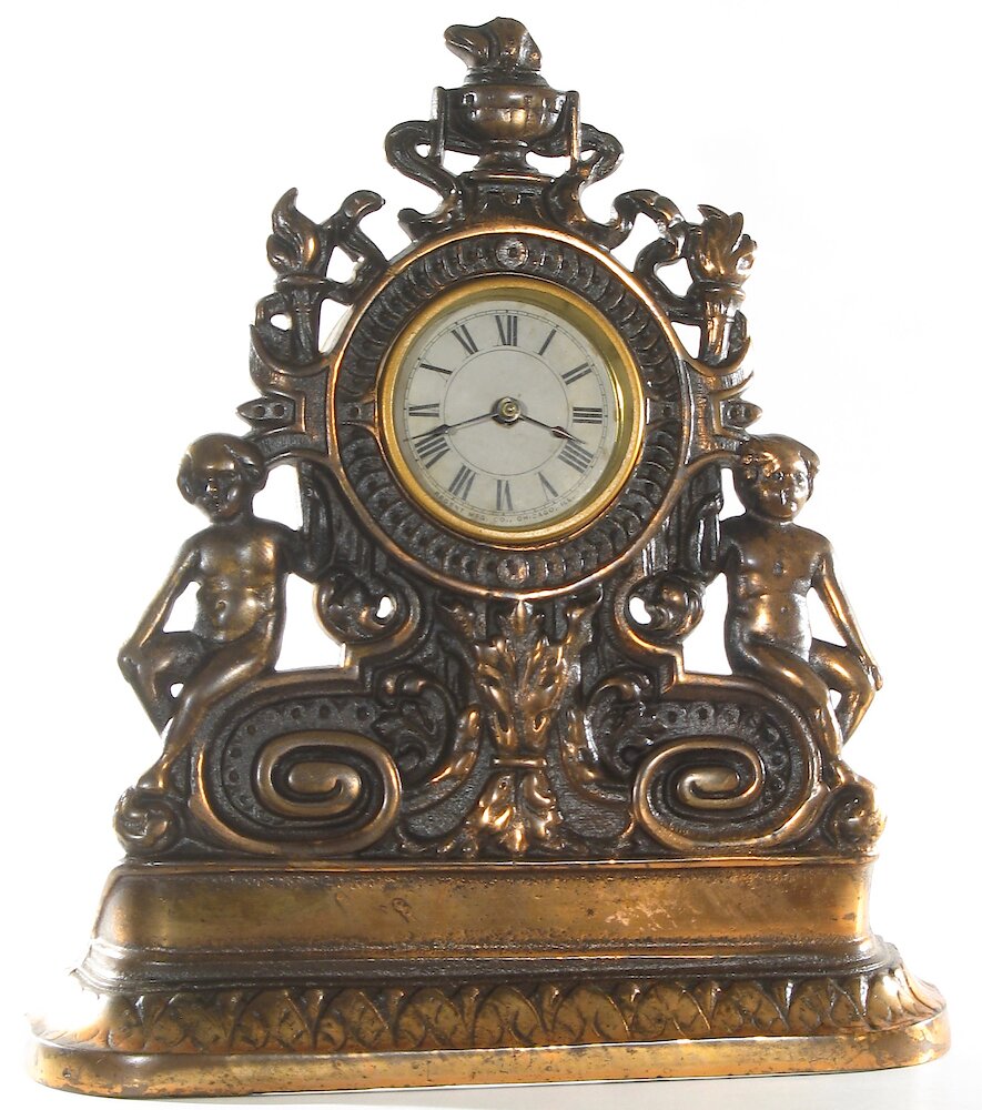 Regent Children And Scrollwork Cast Front. Regent Children And Scrollwork Cast Front Clock Example Photo