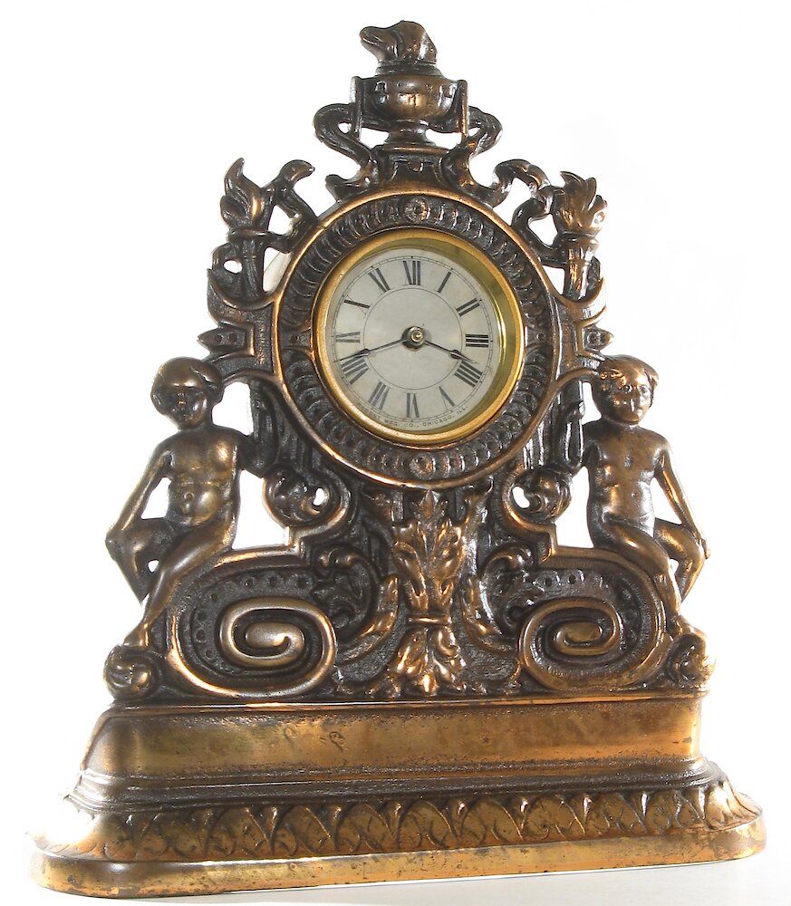 Regent Children And Scrollwork Cast Front. Regent Children And Scrollwork Cast Front Clock Example Photo