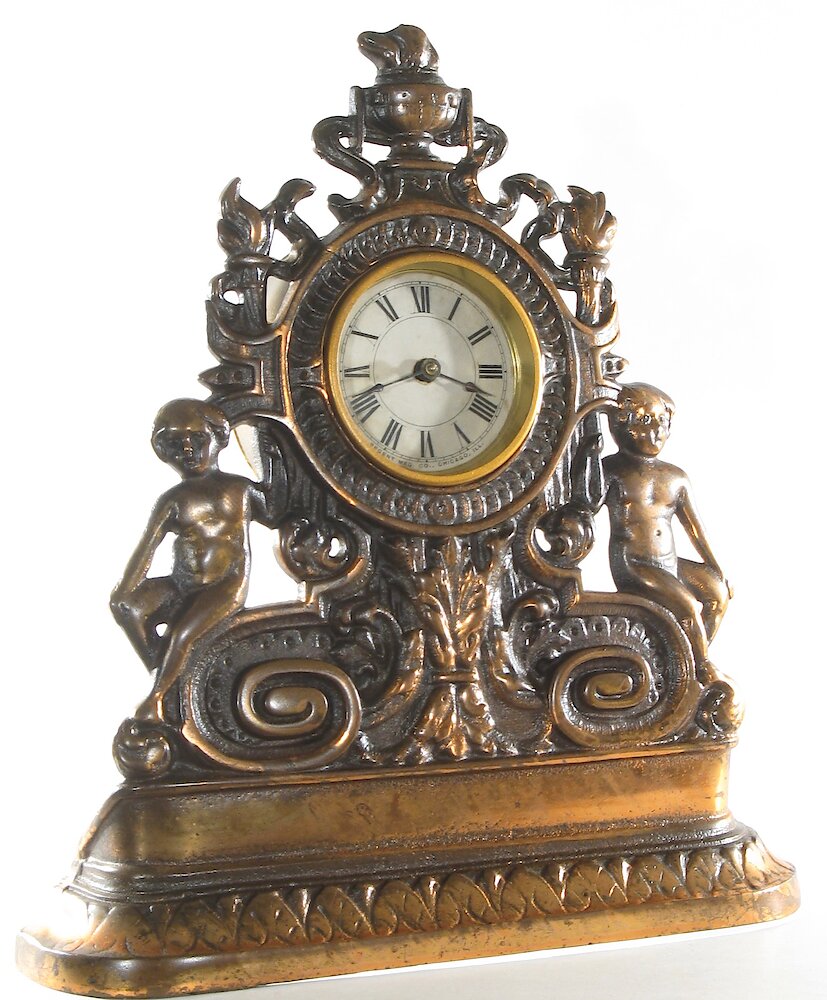 Regent Children And Scrollwork Cast Front. Regent Children And Scrollwork Cast Front Clock Example Photo