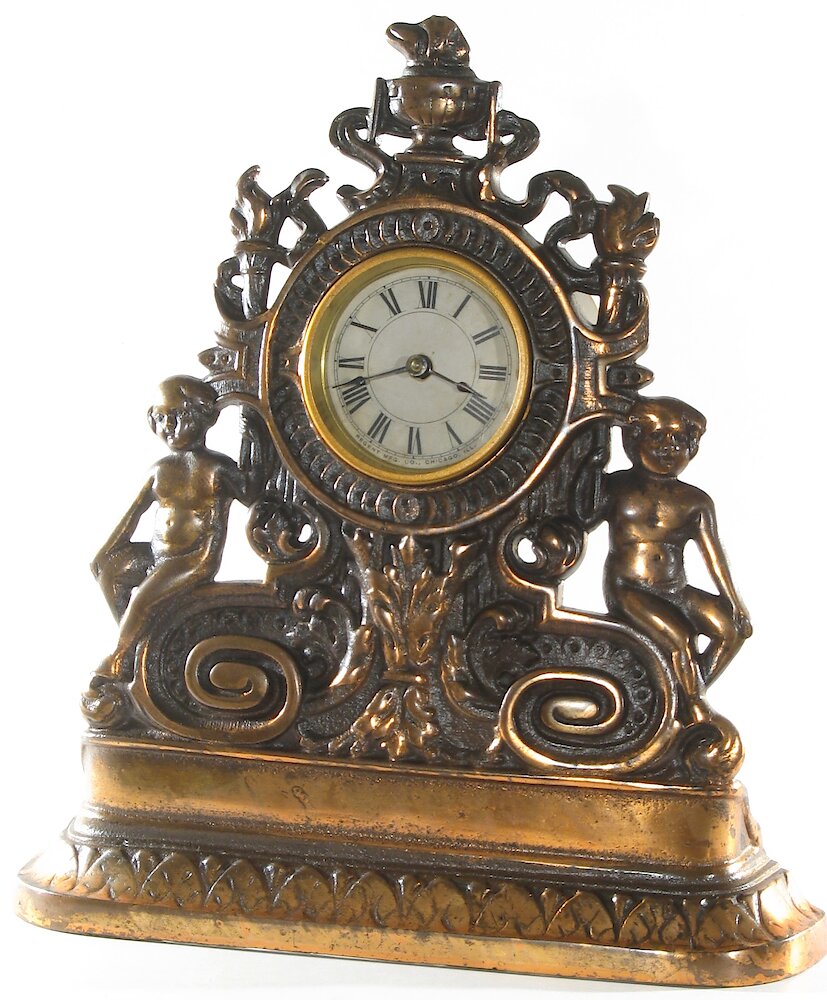 Regent Children And Scrollwork Cast Front. Regent Children And Scrollwork Cast Front Clock Example Photo