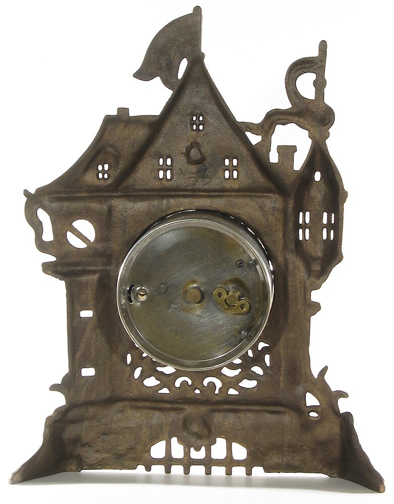 Benedict Castle Cast Front. Benedict Castle Cast Front Clock Example Photo