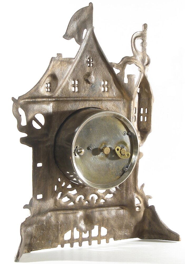 Benedict Castle Cast Front. Benedict Castle Cast Front Clock Example Photo