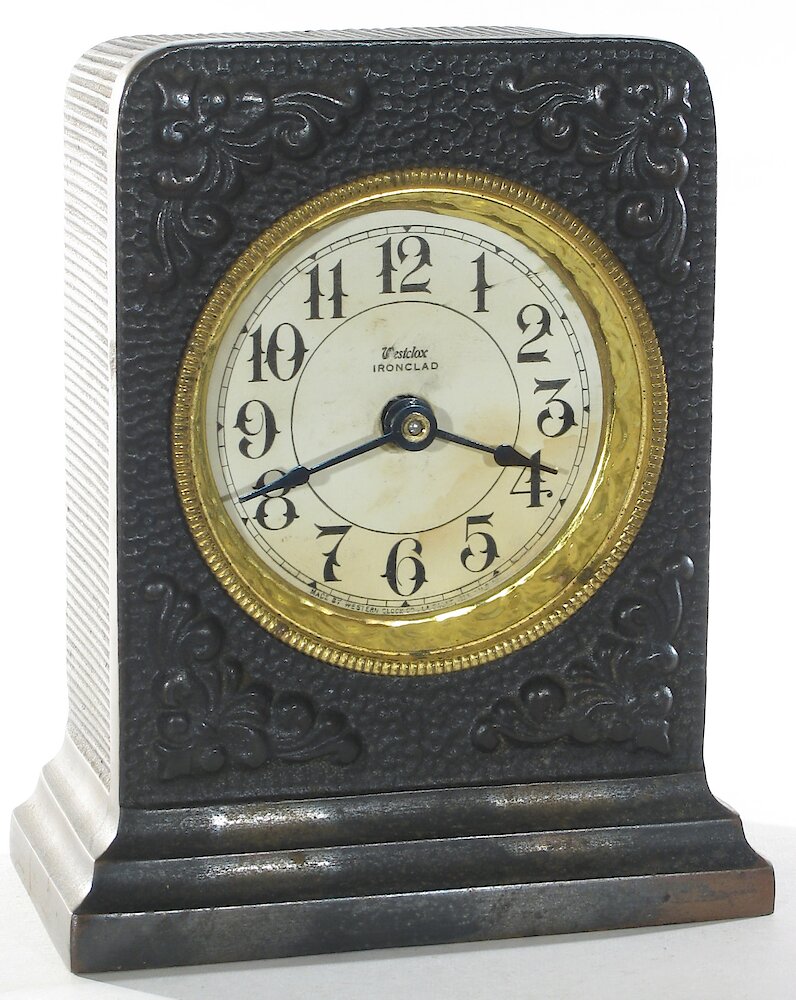 Westclox Ironclad Gunmetal. Westclox Ironclad Gunmetal Clock Example Photo