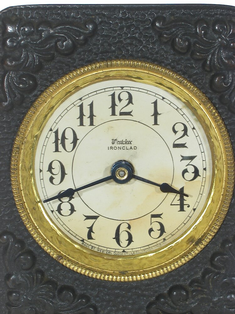 Westclox Ironclad Gunmetal. Westclox Ironclad Gunmetal Clock Example Photo