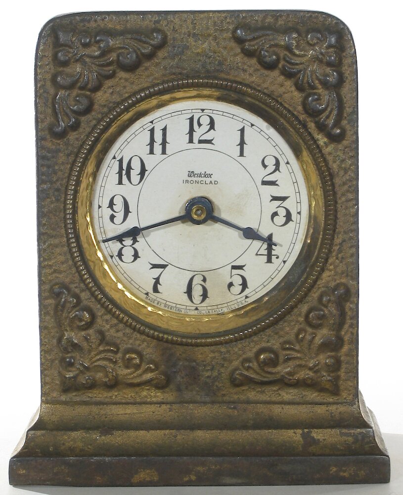 Westclox Ironclad Gunmetal. Westclox Ironclad Gunmetal Clock Example Photo