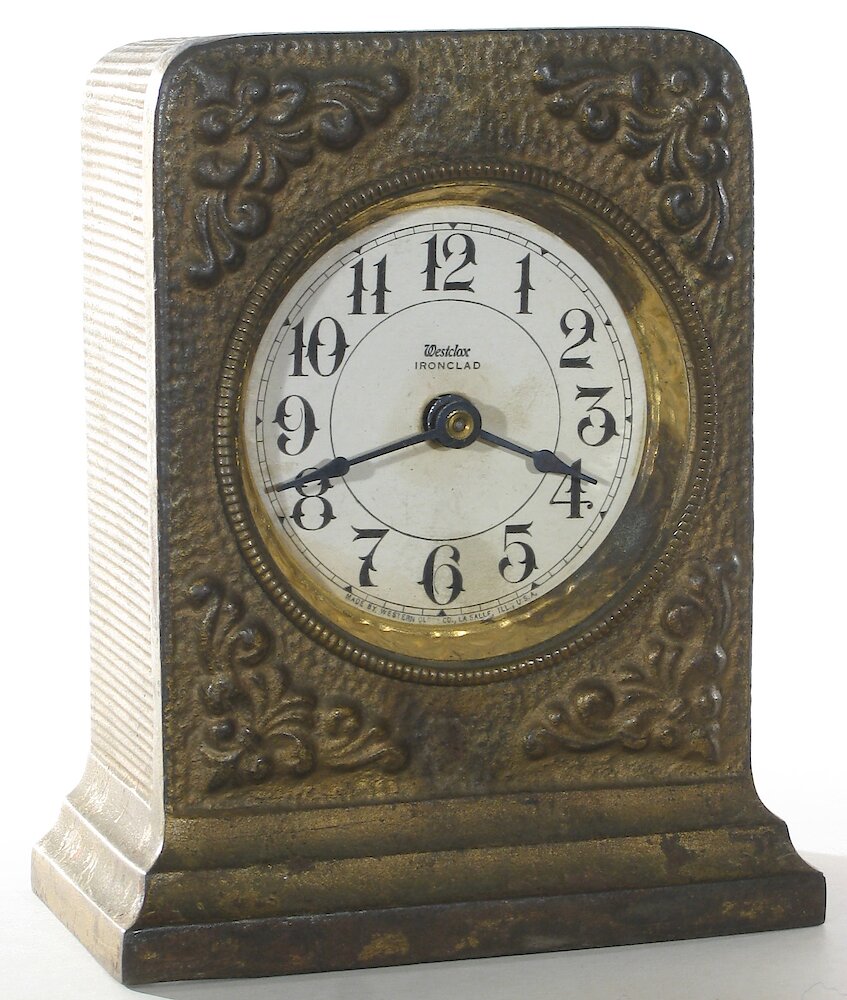 Westclox Ironclad Gunmetal. Westclox Ironclad Gunmetal Clock Example Photo