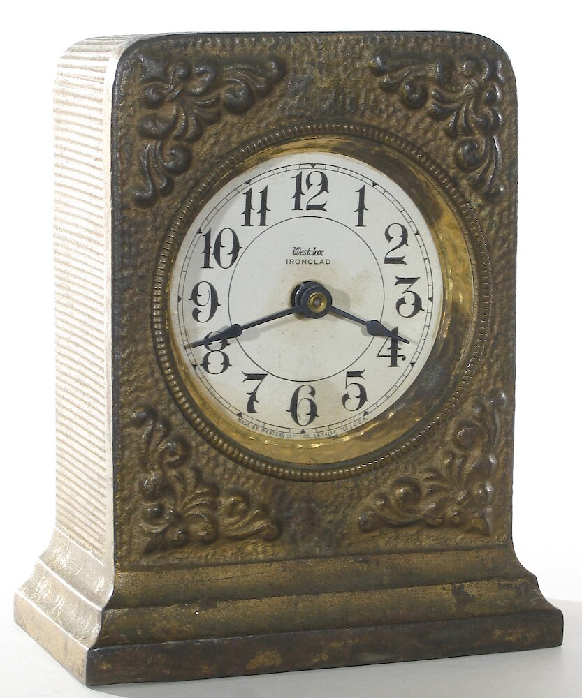 Westclox Ironclad Gunmetal. Westclox Ironclad Gunmetal Clock Example Photo