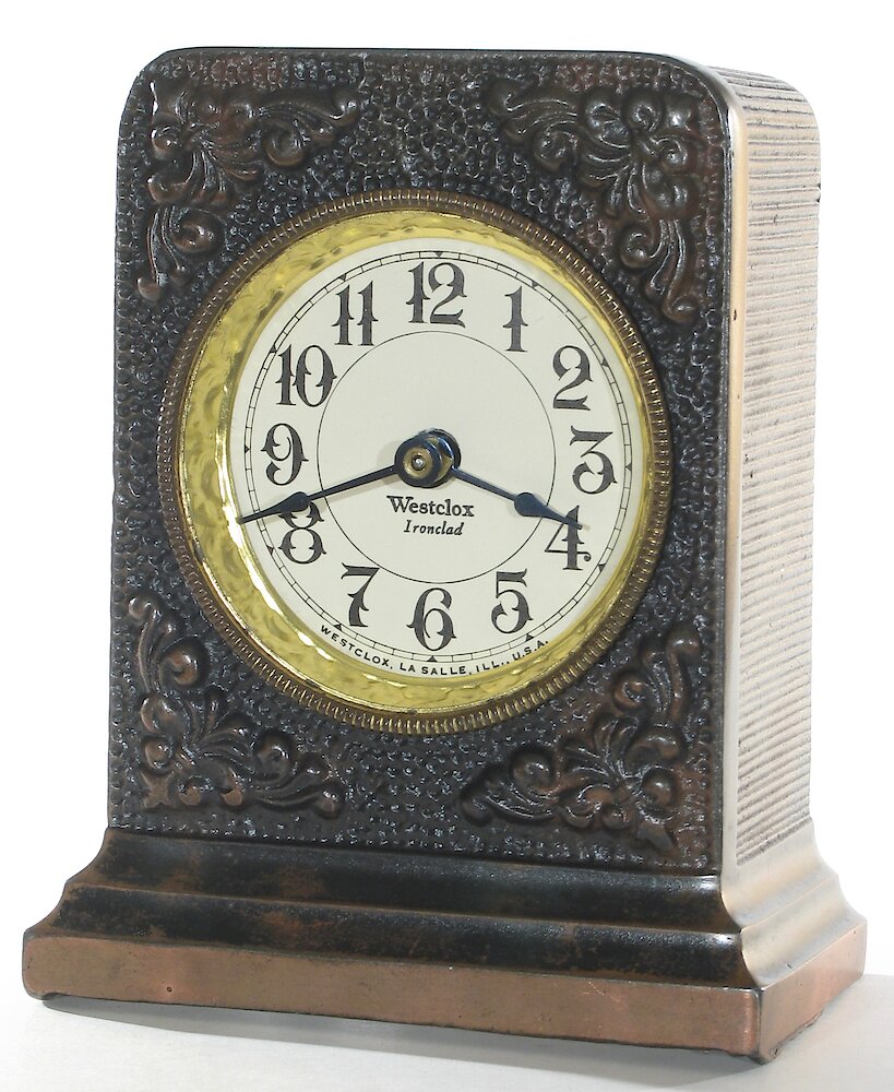 Westclox Ironclad Gunmetal. Westclox Ironclad Gunmetal Clock Example Photo