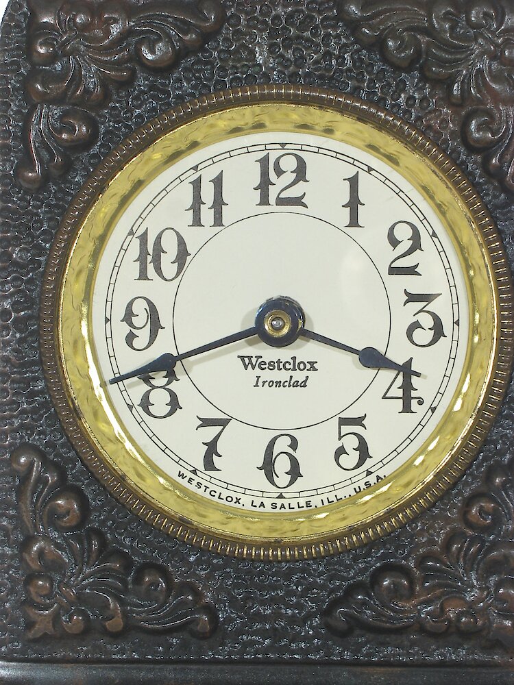 Westclox Ironclad Gunmetal. Westclox Ironclad Gunmetal Clock Example Photo