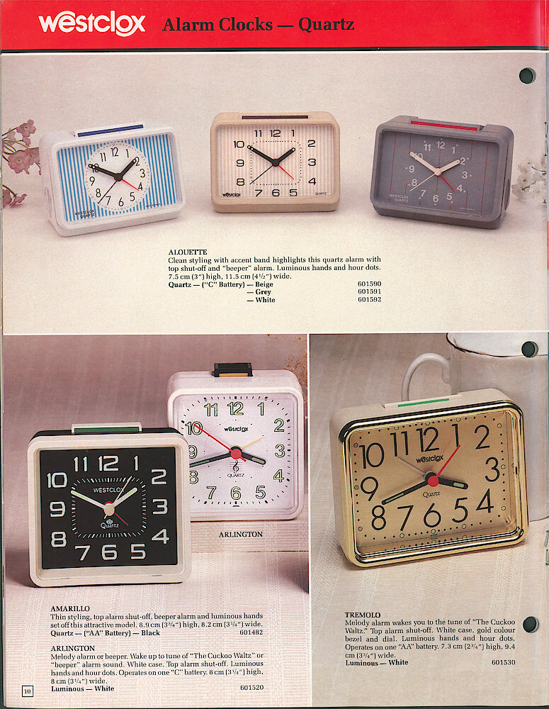 Westclox Canada 1988 Catalog > 10