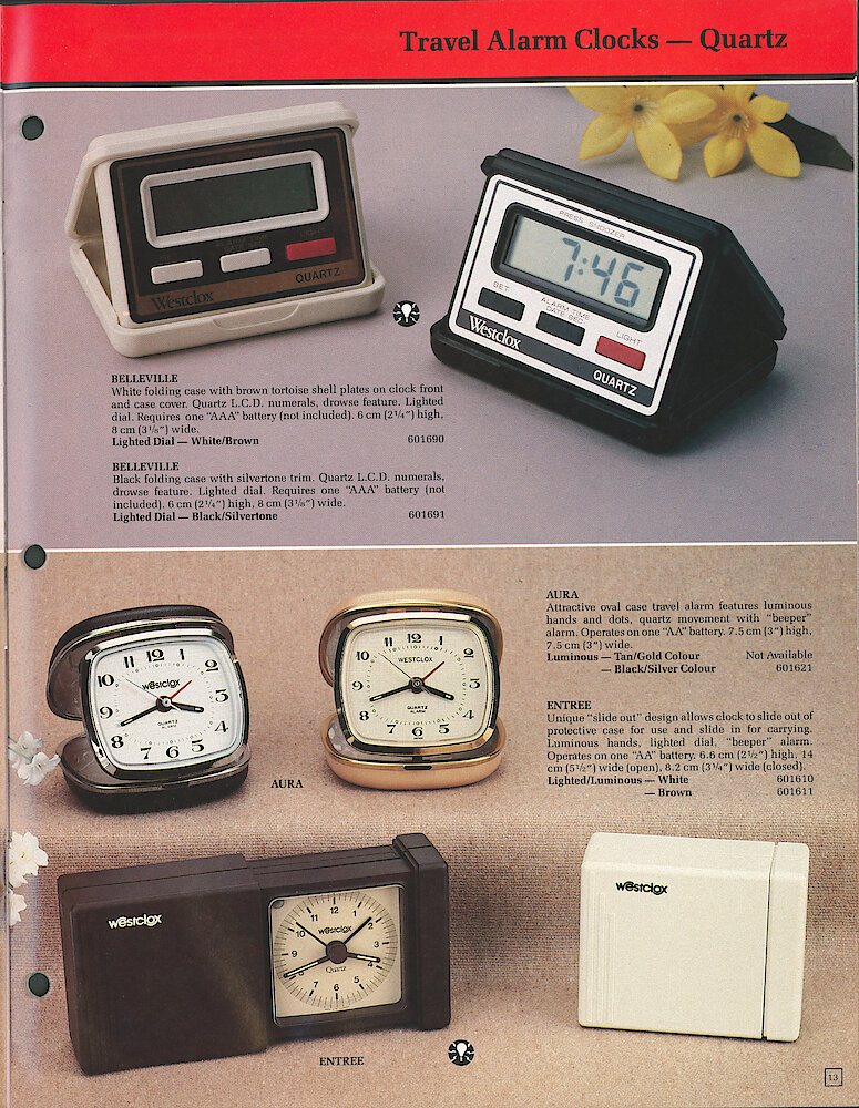 Westclox Canada 1988 Catalog > 13