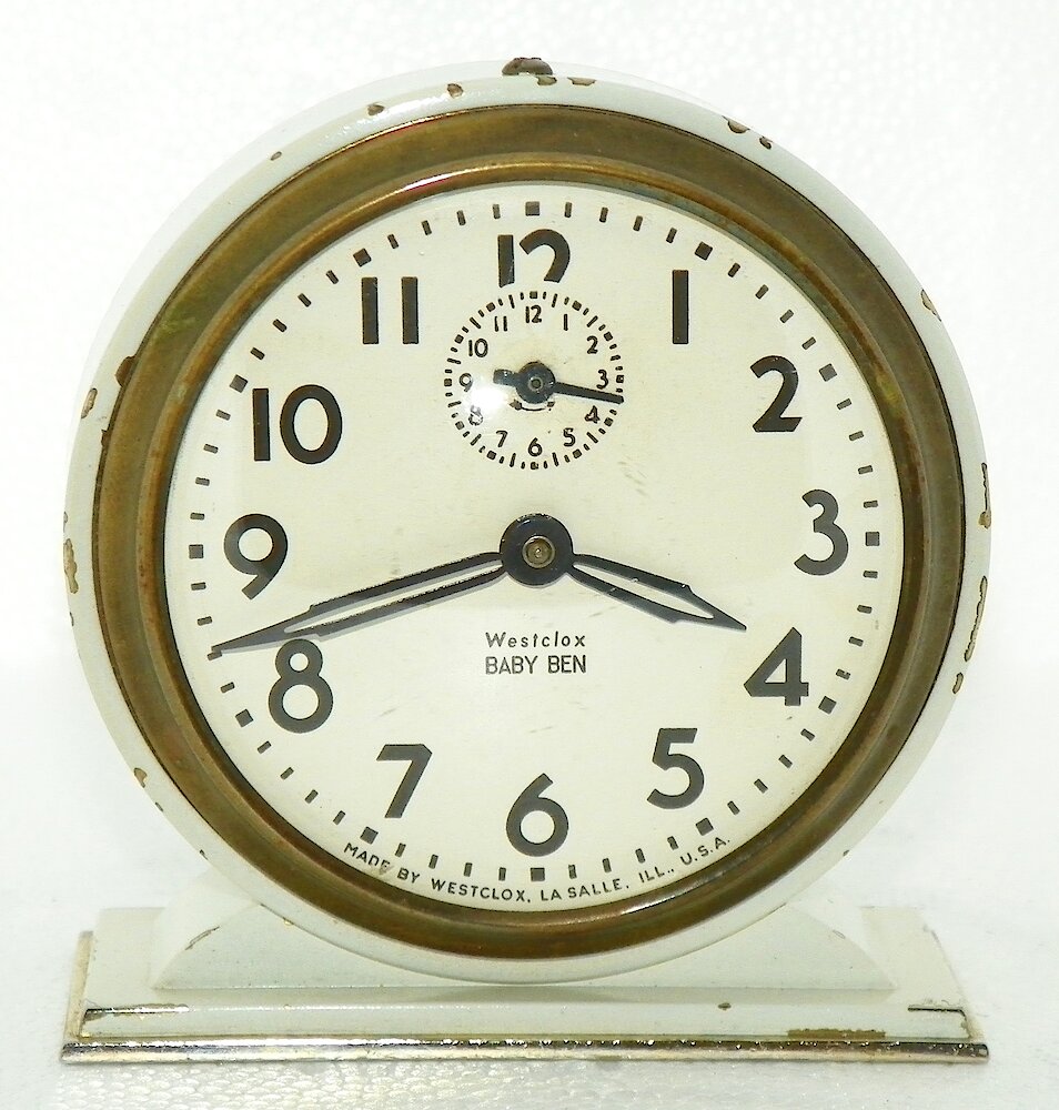 Westclox Baby Ben Style 4 Ivory Plain. Westclox Baby Ben Style 4 Ivory Plain Clock Example Photo