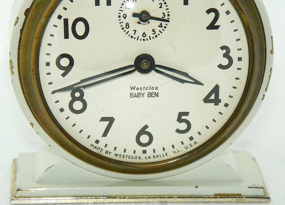 Westclox Baby Ben Style 4 Ivory Plain. Westclox Baby Ben Style 4 Ivory Plain Clock Example Photo