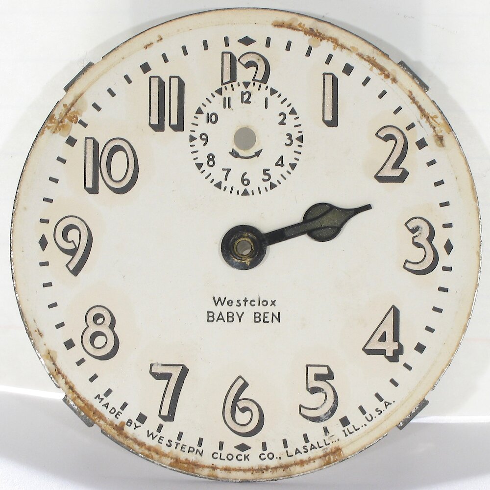 Westclox Baby Ben Style 3 Gray Luminous. Westclox Baby Ben Style 3 Gray Luminous Clock Example Photo