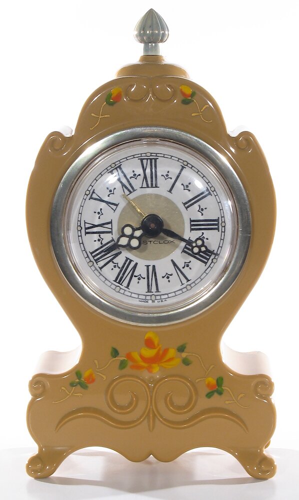 Westclox Chatillion Antique Gold. Westclox Chatillion Antique Gold Clock Example Photo