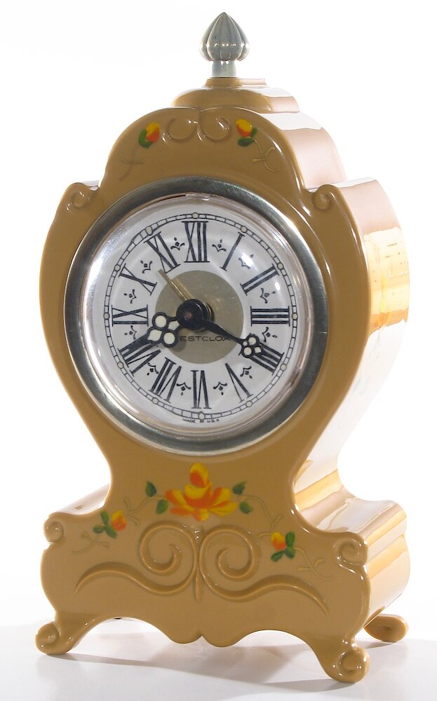 Westclox Chatillion Antique Gold. Westclox Chatillion Antique Gold Clock Example Photo