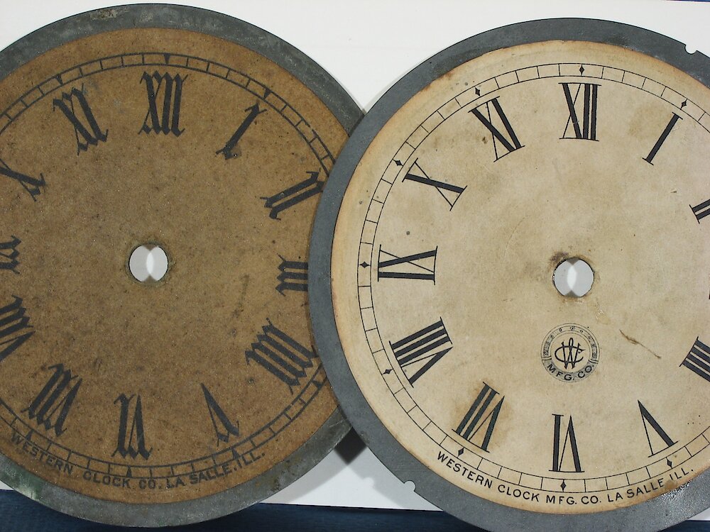 Westclox La Salle Alarm. Western Clock Co. (left) and Western Clock Mfg. Co. (right)