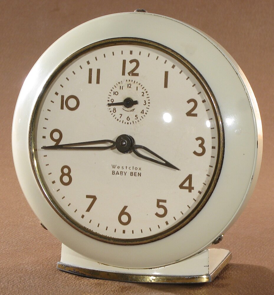 Westclox Baby Ben Style 6 Ivory Plain. Westclox Baby Ben Style 6 Ivory Plain Clock Example Photo