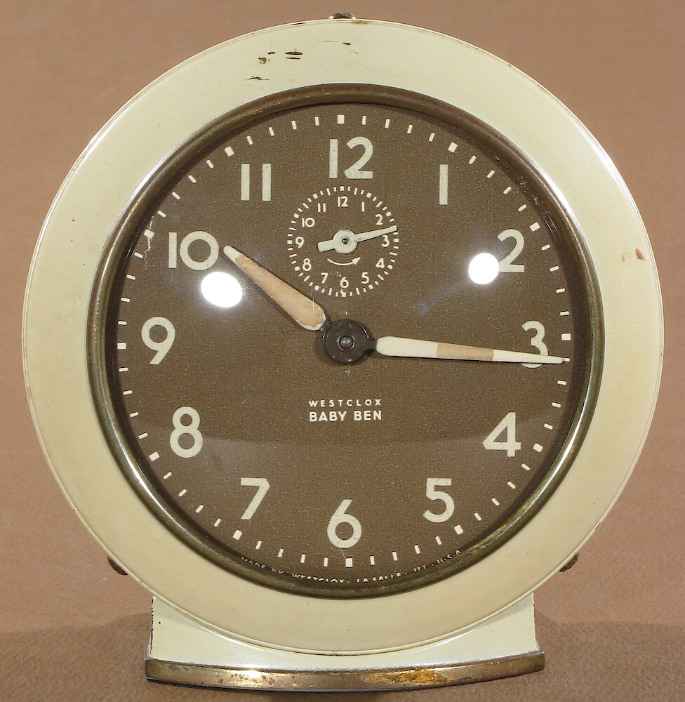 Westclox Baby Ben Style 6 Ivory Luminous. Westclox Baby Ben Style 6 Ivory Luminous Clock Example Photo