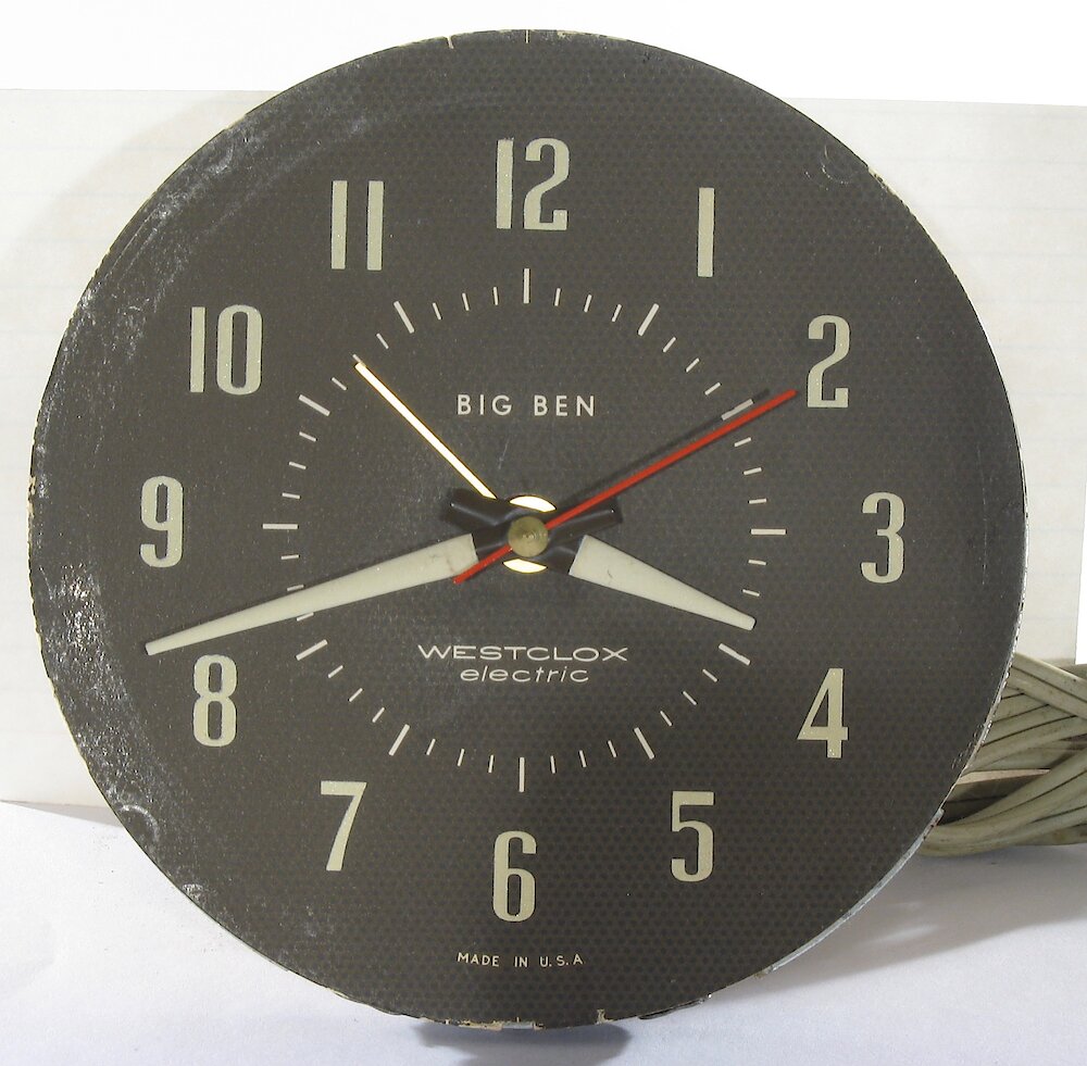 Westclox Big Ben Style 7 Bronze Brown Luminous Electric. Westclox Big Ben Style 7 Bronze Brown Luminous Electric Clock Example Photo