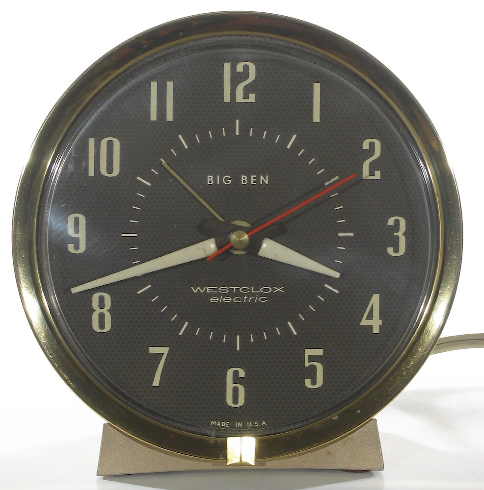 Westclox Big Ben Style 7 Bronze Brown Luminous Electric. Westclox Big Ben Style 7 Bronze Brown Luminous Electric Clock Example Photo