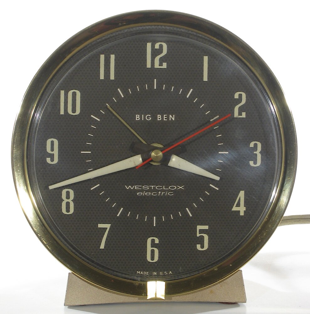 Westclox Big Ben Style 7 Bronze Brown Luminous Electric. Westclox Big Ben Style 7 Bronze Brown Luminous Electric Clock Example Photo