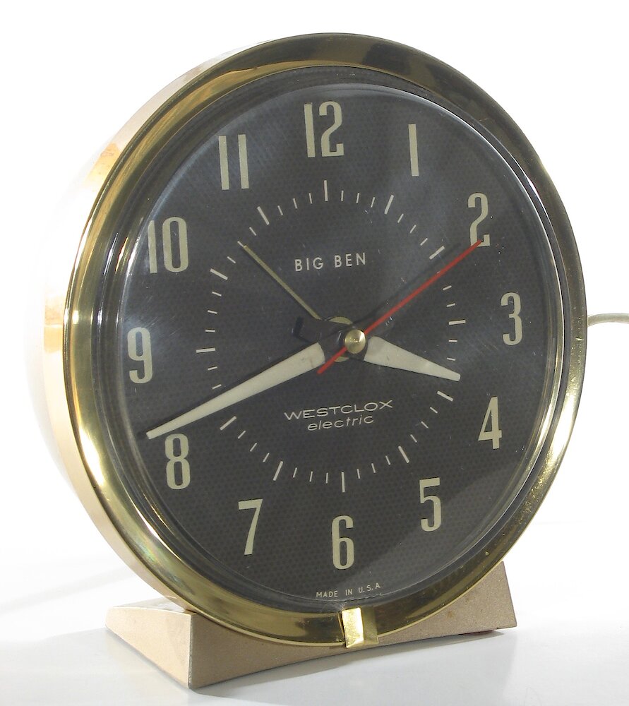 Westclox Big Ben Style 7 Bronze Brown Luminous Electric. Westclox Big Ben Style 7 Bronze Brown Luminous Electric Clock Example Photo