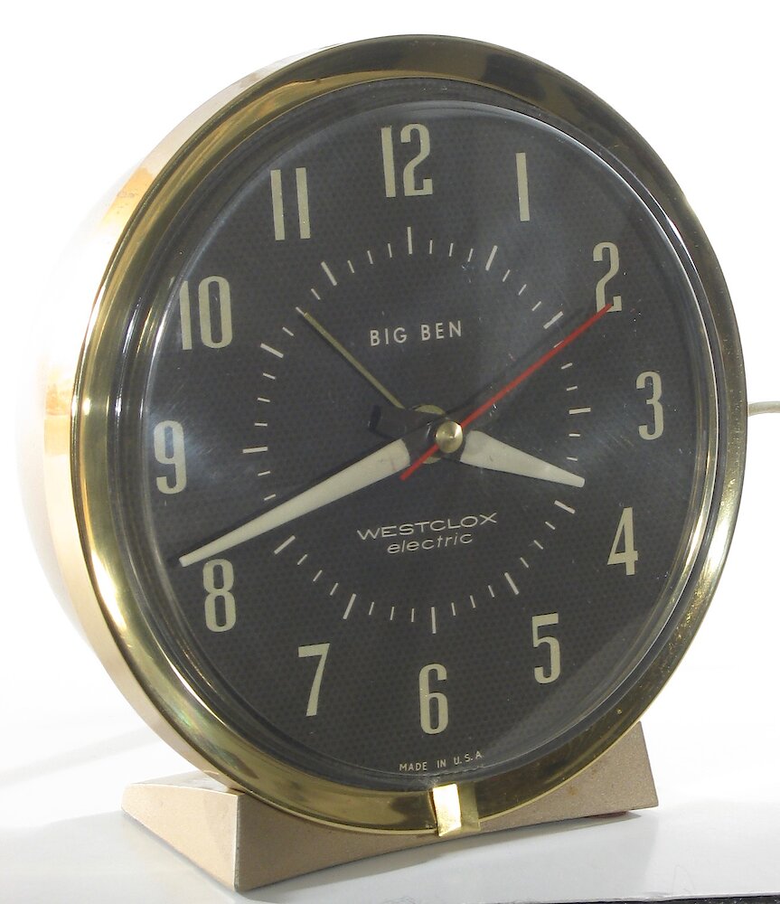 Westclox Big Ben Style 7 Bronze Brown Luminous Electric. Westclox Big Ben Style 7 Bronze Brown Luminous Electric Clock Example Photo