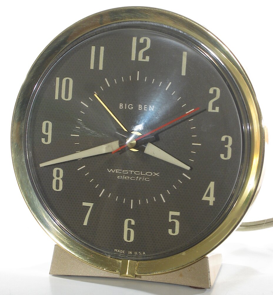 Westclox Big Ben Style 7 Bronze Brown Luminous Electric. Westclox Big Ben Style 7 Bronze Brown Luminous Electric Clock Example Photo