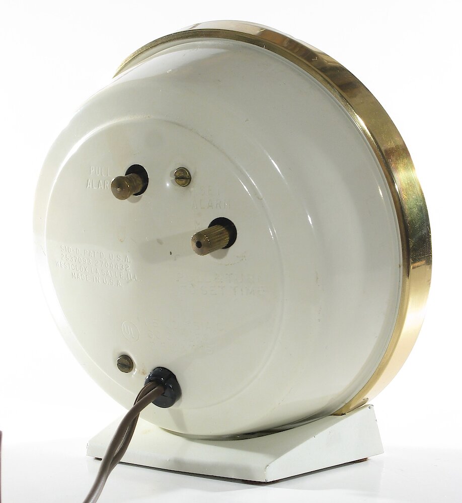 Westclox Big Ben Style 7 White Plain Electric. Westclox Big Ben Style 7 White Plain Electric Clock Example Photo