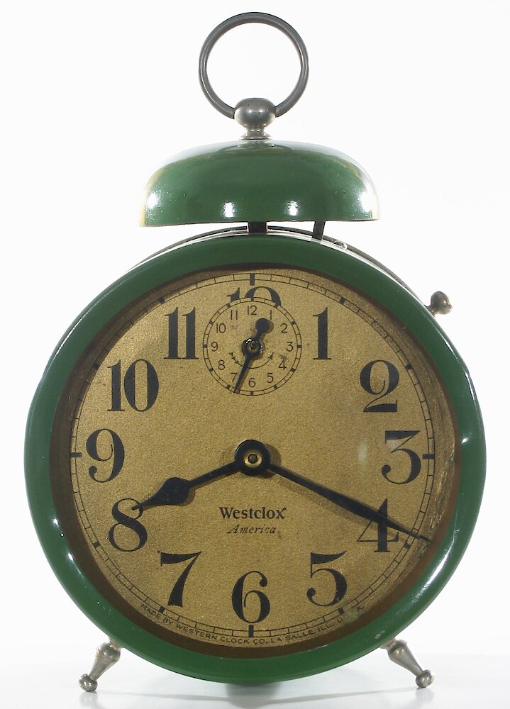 Westclox America Style 2a Green. Westclox America Style 2a Green Clock Example Photo