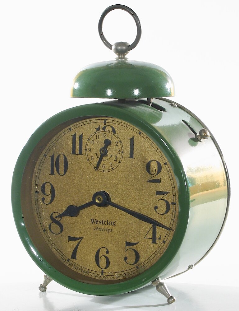 Westclox America Style 2a Green. Westclox America Style 2a Green Clock Example Photo