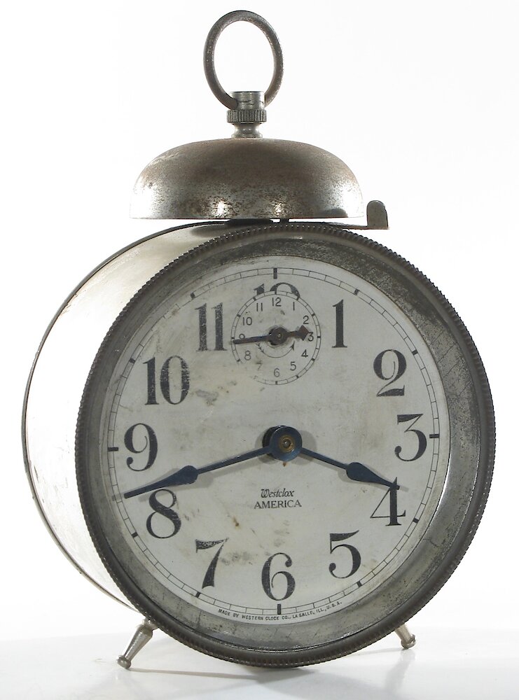 Westclox America Style 1 Nickel. Westclox America Style 1 Nickel Clock Example Photo