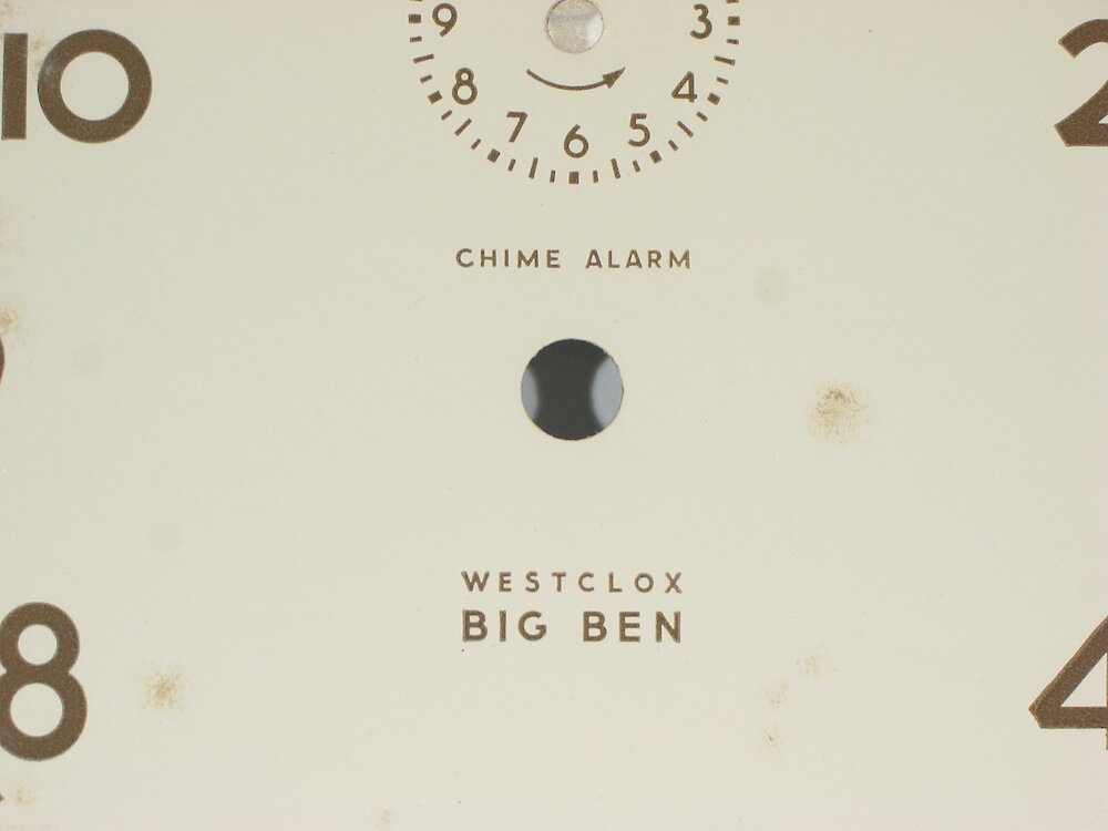 Westclox Big Ben Style 6 Chime Alarm Ivory Plain. Westclox Big Ben Style 6 Chime Alarm Ivory Plain Clock Example Photo